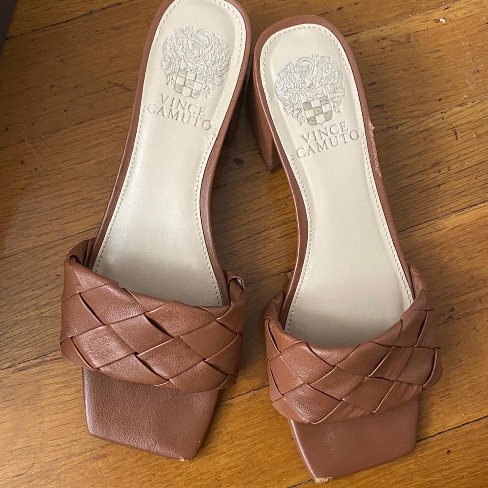 Vince Camuto Barn Brown Eco Sheep Heels